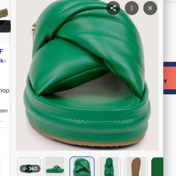 Dee Ocleppo Milan Twisted-Leather Sandal in Grass Green! US women 9.5 - Picture 3 of 8